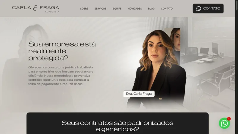 Página inicial de Dra. Carla Fraga