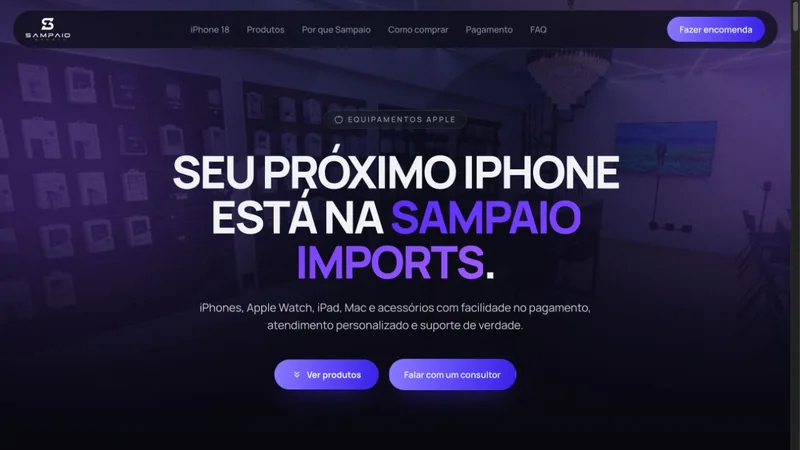 Página inicial de Sampaio Imports