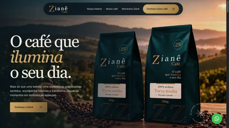 Página inicial de Zianê Café